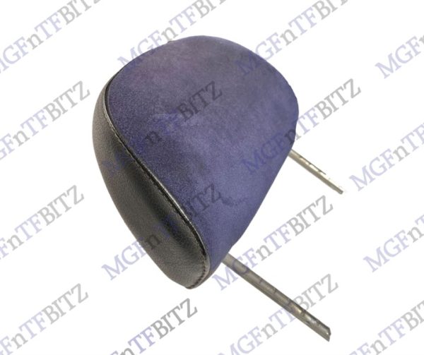 MG TF Blue Black Alcantara Headrest side view HAH000450JSQ at MGFnTFBITZ