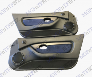 MG TF Doorcards with Blue Alacantara inserts & technical finish cappings EJB003630QEA EJB003620QEA at MGFnTFBITZ