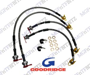 MG TF Goodridge Stainless Brake Hose Kit SHB000870SS SHB100611SS at MGFnTFBITZ