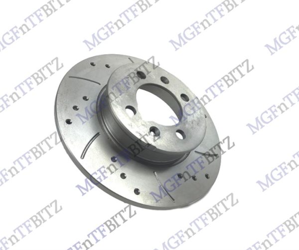 MGF MG TF Drilled & Grooved Standard Rear Discs SDB100460 at MGFnTFBITZ