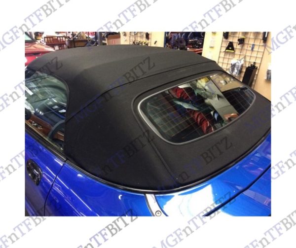 MGF MG TF LE500 Genuine Black Mohair Hood with heated glass rear screen DSB000330PDA at MGFnTFBITZ