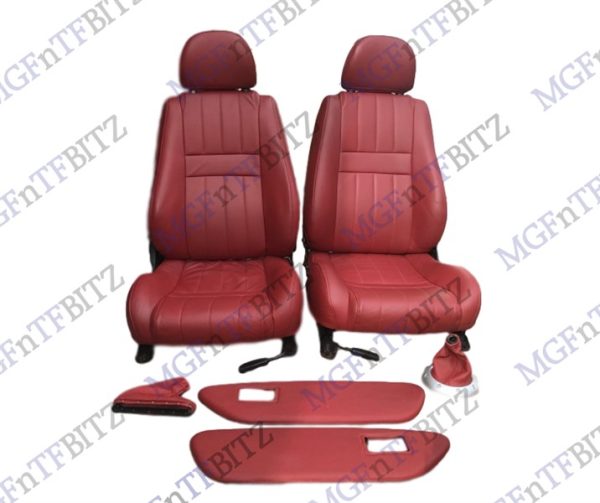 MGF MG TF Red Leather Seats with 1.6 door card insets & Gaiters MGFnTFBITZ