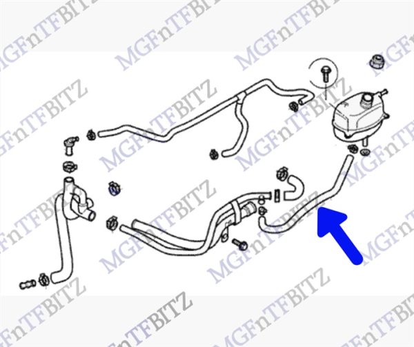 PCH111600 Hose-expansion tank coolant diagram MGFnTFBITZ