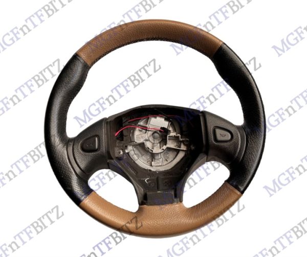 Walnut Black Leather Steering Wheel QTB001340RIJ at MGFnTFBITZ